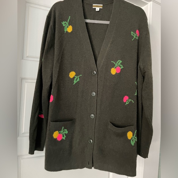 Sweaters - J Crew Cashmere cherry sweater xl